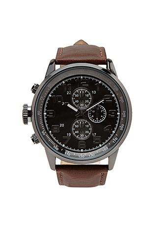 21 Men Brown & Black Men Chronograph Watch