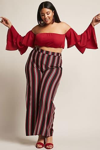 Forever21 Plus Size Knit Palazzo Pants