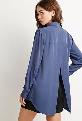 Forever21 Vented-back Shirt