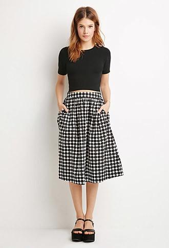 Love21 Polka Dot A-line Skirt