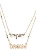 Forever21 Inspire Dream Pendant Layered Necklace