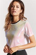 Forever21 Sequin Contrast Top