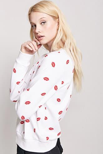Forever21 Lip Graphic Sweatshirt