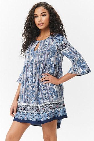 Forever21 Ornate Paisley Print Dress