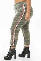 Forever21 Plus Size Camo Love Graphic Joggers