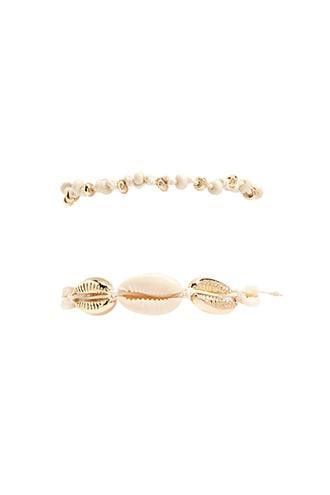 Forever21 Seashell & Bead Thread Bracelet Set