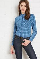 Forever21 Chambray Grid Shirt