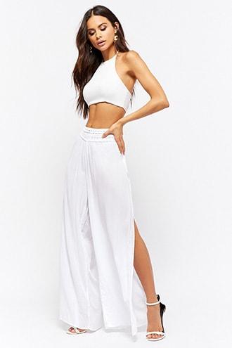 Forever21 Hawaiian Tropic Striped Crochet Pants