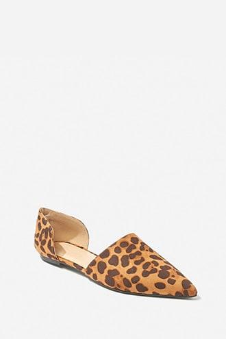 Forever21 Cheetah Print Pointed Toe Flats