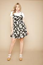 Forever21 Plus Women's  Black & Grey Plus Size Floral Cami Dress