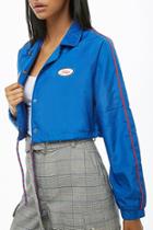 Forever21 Cropped Drawstring Coach Jacket