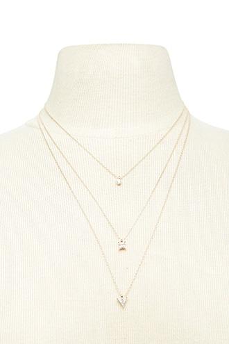 Forever21 Layered Rhinestone Neckalce