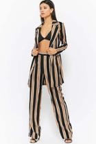 Forever21 Striped Jacket & Pants Set