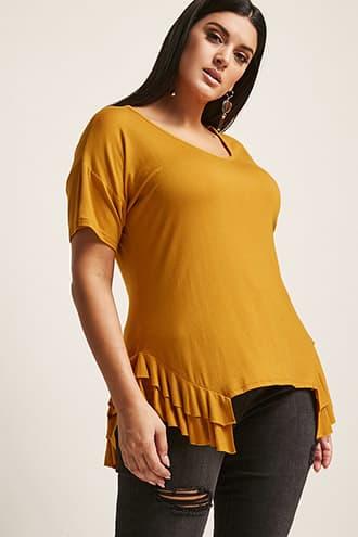 Forever21 Plus Size Tiered-ruffle Top