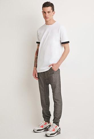 21 Men Kangaroo Pocket Drop-crotch Sweatpants