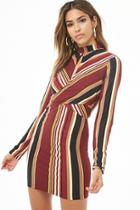Forever21 Striped Cutout Bodycon Dress