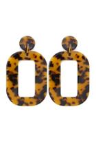 Forever21 Tortoiseshell Cutout Drop Earrings