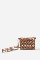 Forever21 Wooden Cutout Flap-top Crossbody
