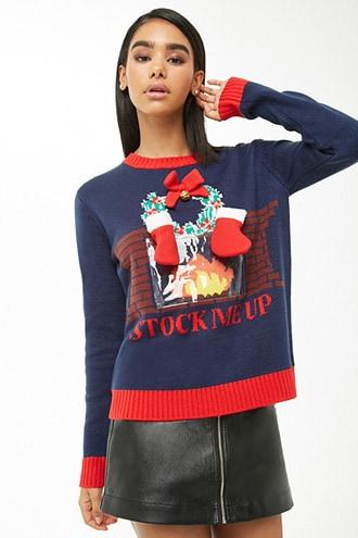 Forever21 Stock Me Up Graphic Sweater