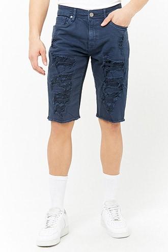 Forever21 Jordan Craig Distressed Denim Shorts