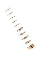 Forever21 Faux Crystal Midi Ring Set