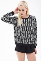 Forever21 Textured Tribal Print Pullover