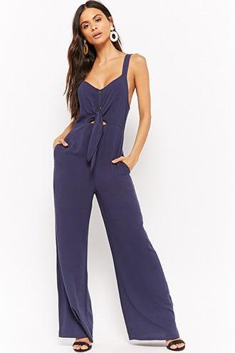 Forever21 Tie-front Jumpsuit