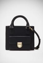 Forever21 Black Structured Faux Leather Satchel