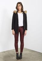 Forever21 Faux Fur-trimmed Knit Parka