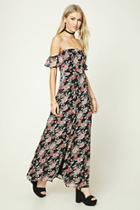 Forever21 Floral Strapless Maxi Dress