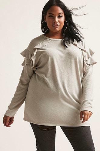 Forever21 Plus Size Billowy Ruffle Top
