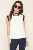 Forever21 Women's  Striped Trim Top