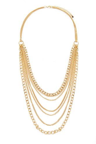 Forever21 Curb Chain Layered Necklace