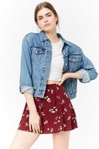 Forever21 Floral Button-front Mini Skirt