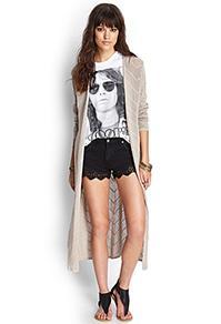 Forever21 Open-knit Maxi Cardigan