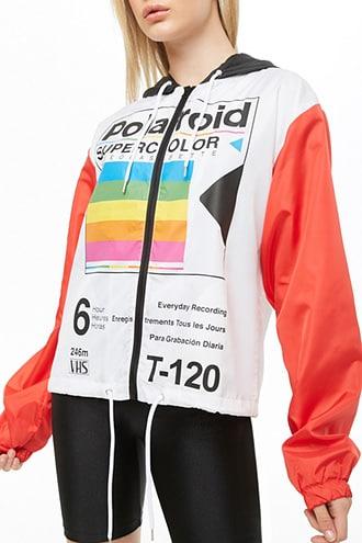 Forever21 Polaroid Colorblock Windbreaker
