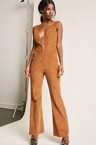 Forever21 Corduroy Wide-leg Jumpsuit