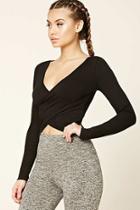 Forever21 Active Cropped Surplice Top