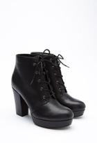 Forever21 Faux Leather Platform Booties