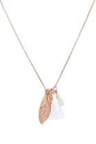 Forever21 White & Antic.g Mixed Charm Necklace