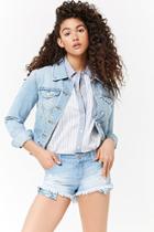 Forever21 Distressed Low-rise Denim Shorts