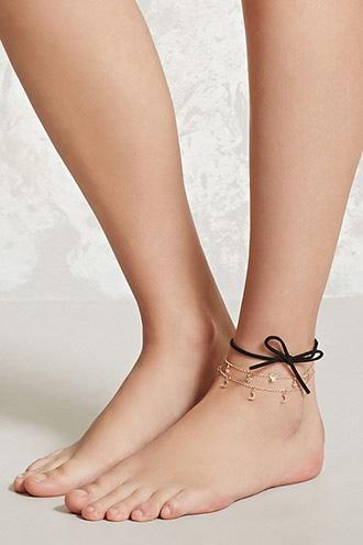 Forever21 Star And Moon Anklet Set