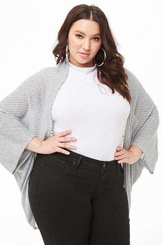 Forever21 Plus Size Marled Cocoon Cardigan