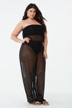 Forever21 Plus Size Sheer Swim Cover-up Jumpsuit