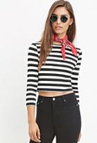 Forever21 Striped Crop Top