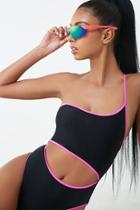 Forever21 One-shoulder Cutout One-piece Swimsuit