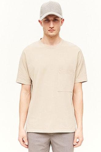 Forever21 Pique Knit Pocket Tee