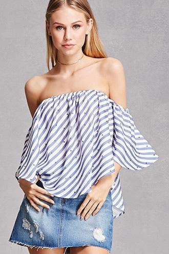 Forever21 Palm Tree Off-the-shoulder Top