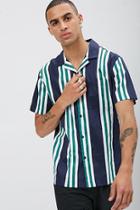Forever21 Variegated-stripe Classic-fit Shirt