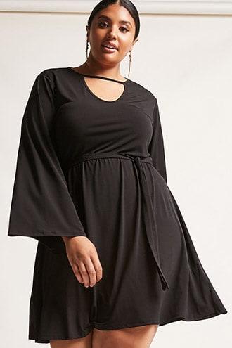 Forever21 Plus Size Pink Clove Fit & Flare Dress